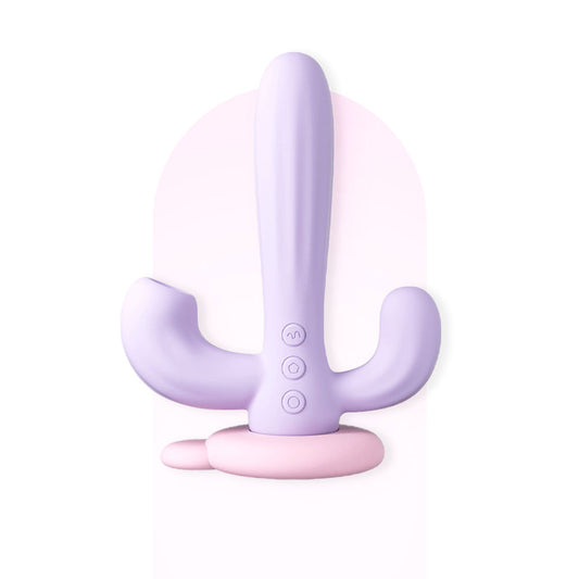 Cactus 3 in 1 Sucking Vibrator - LuxZena