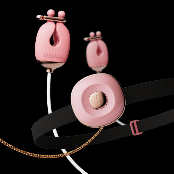 Couples Flirting Set Vibrating Nipple Clamps and Collar with BDSM Leash