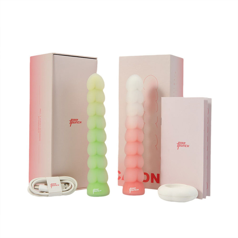 Peach-shaped tower G-spot vibrator