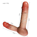 Double-headed Simulated Dildo Special-shaped Silicone Penis