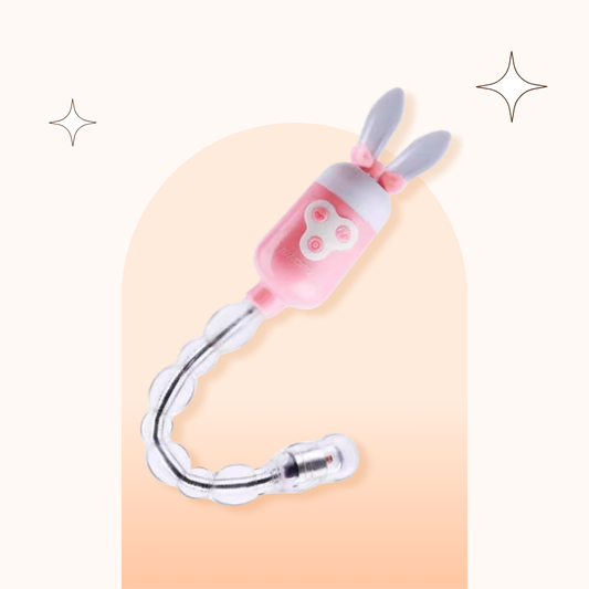 9 Bead Rabbit Anal Vibrator Pull Bead Anal Plug