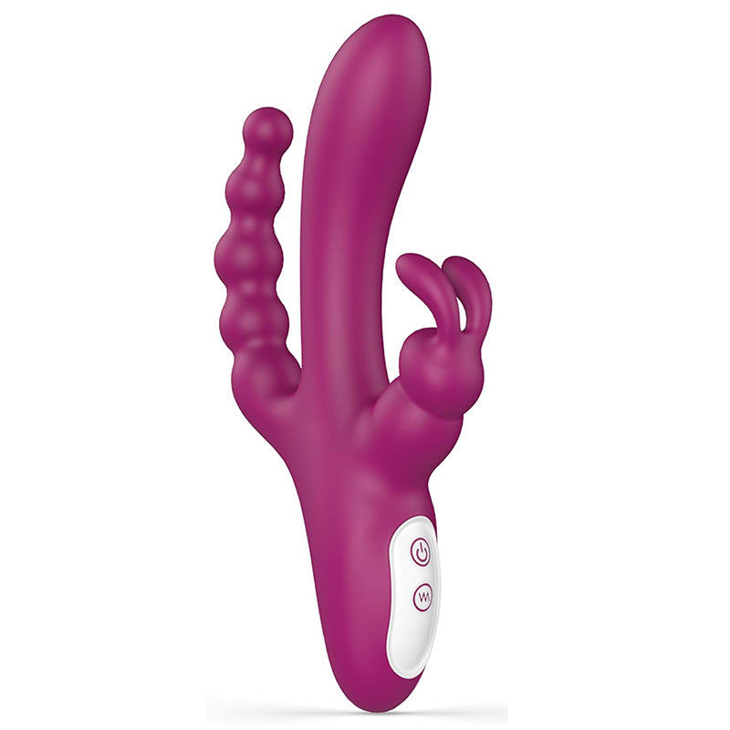 Dildo Rabbit Vibrator 3 in 1 Clitoral G Spot Tongue Licking Vibrator