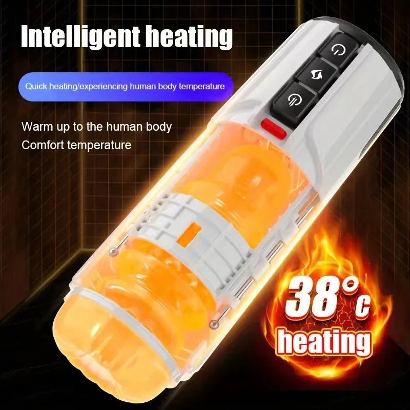 Automatic Thrust Masturbator with Heating and Deep Throat Suction