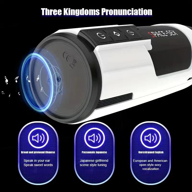 Automatic Thrust Masturbator with Heating and Deep Throat Suction