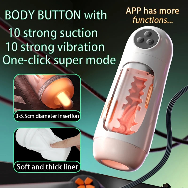 GALAKU Strong Vibration & Sucking APP Version Male Masturbator