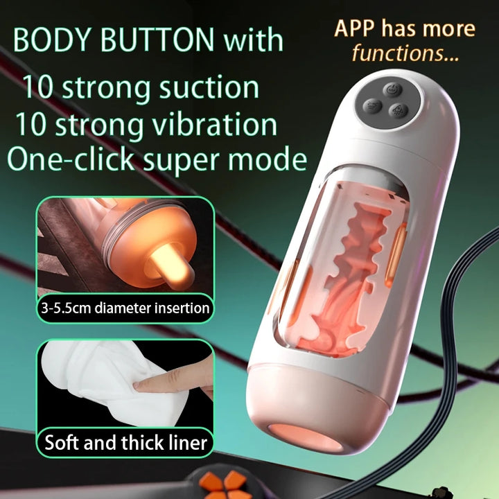 GALAKU Strong Vibration & Sucking APP Version Male Masturbator