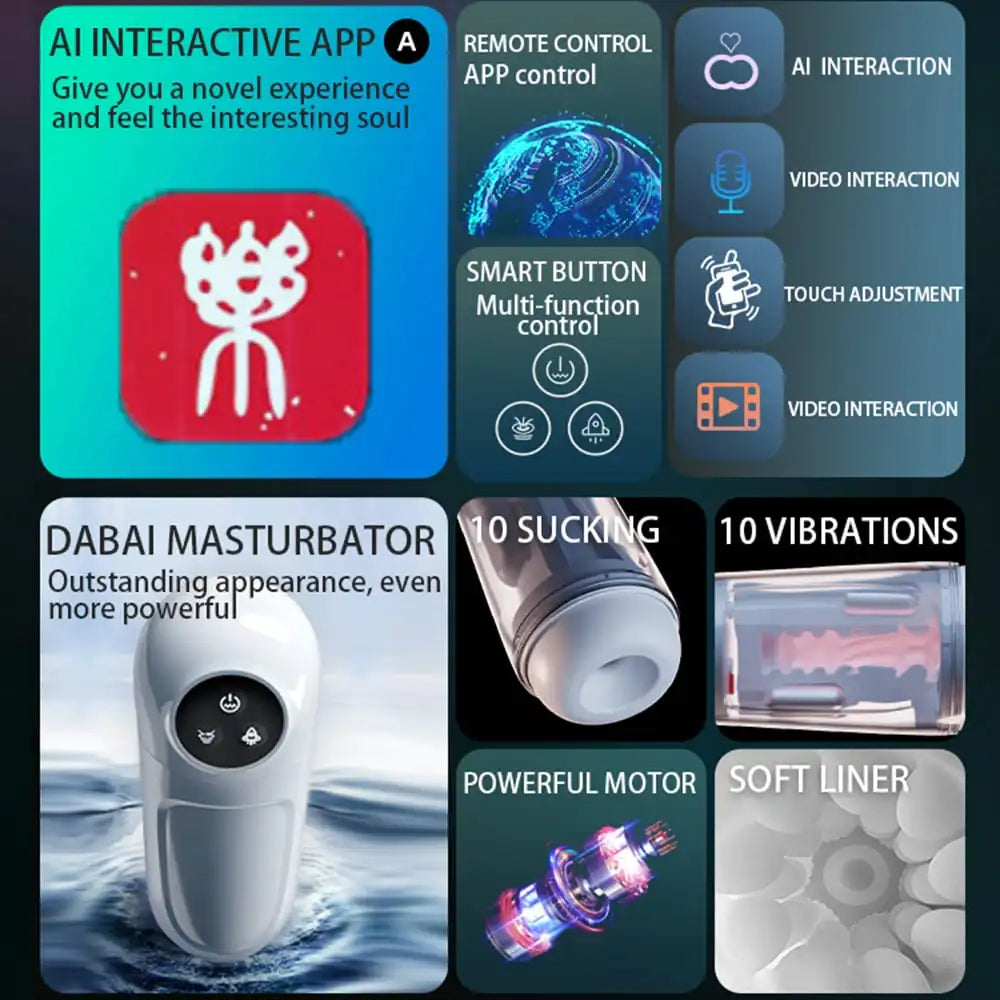 GALAKU Strong Vibration & Sucking APP Version Male Masturbator