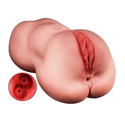 2 in 1 Masturbator Realistic Texture Vibrating Artificial Vagina