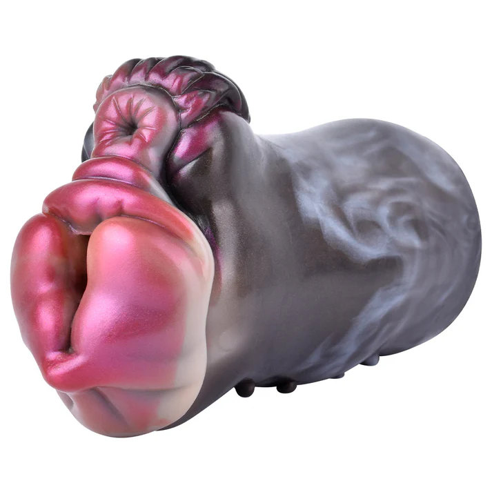 Simulated Animal Dual Channel Handheld Masturbator Cup