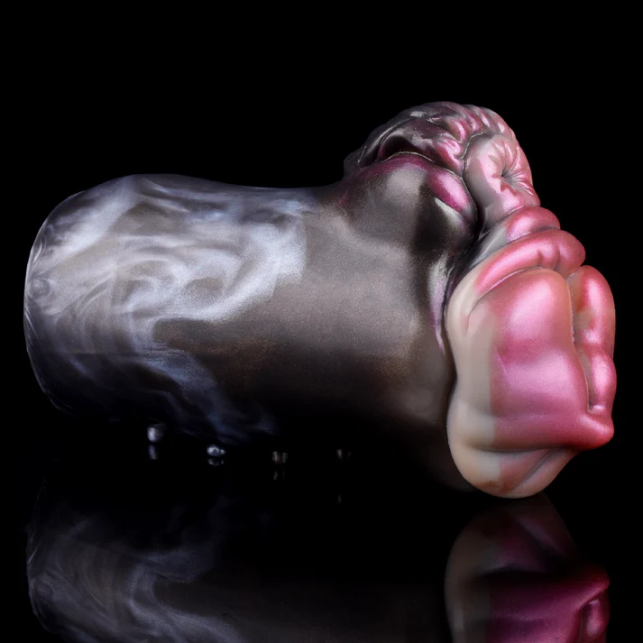 Simulated Animal Dual Channel Handheld Masturbator Cup