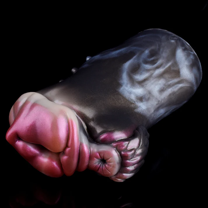 Simulated Animal Dual Channel Handheld Masturbator Cup