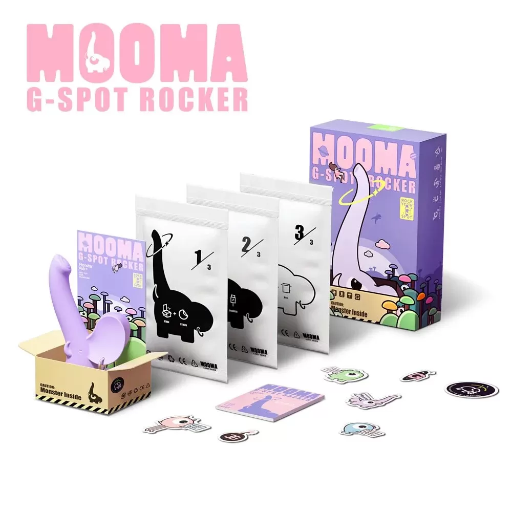 Cute Mammoth Rotating Heated G-Spot Massager - Purple