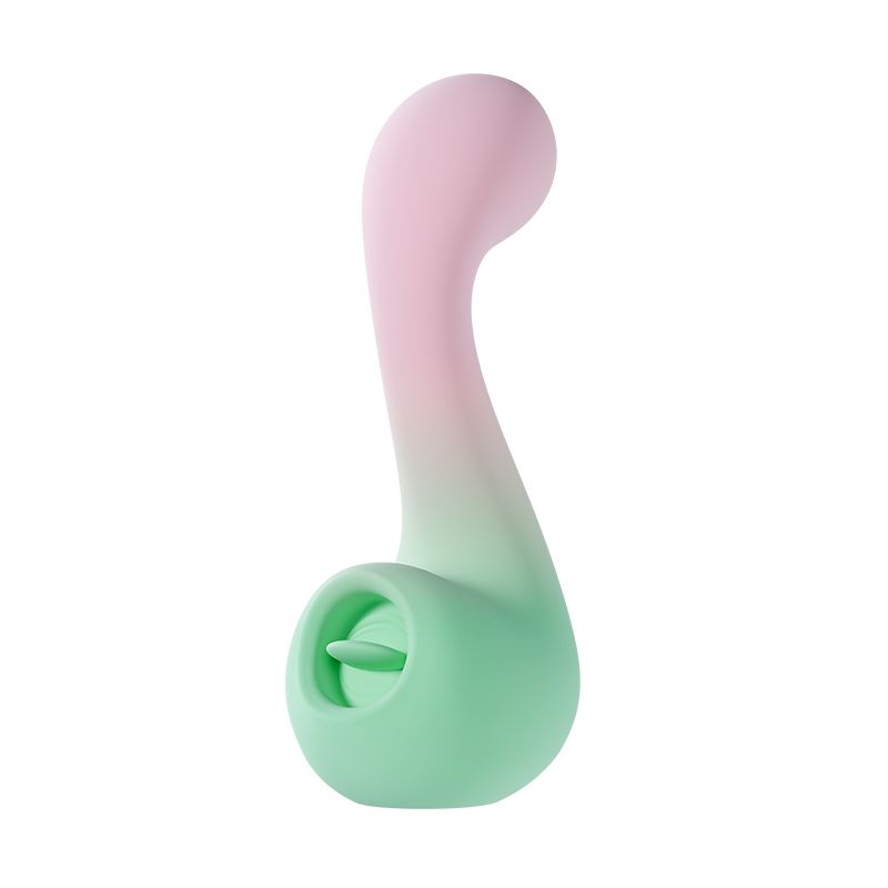 Female Tongue-In-Tongue Vibrator Rechargeable Silicone Dual-Head Vibrator