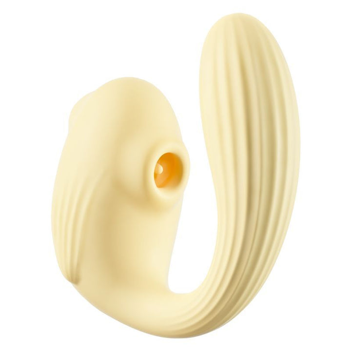 Female Heated Lemon Yellow Tongue Licking And Sucking Vibrator