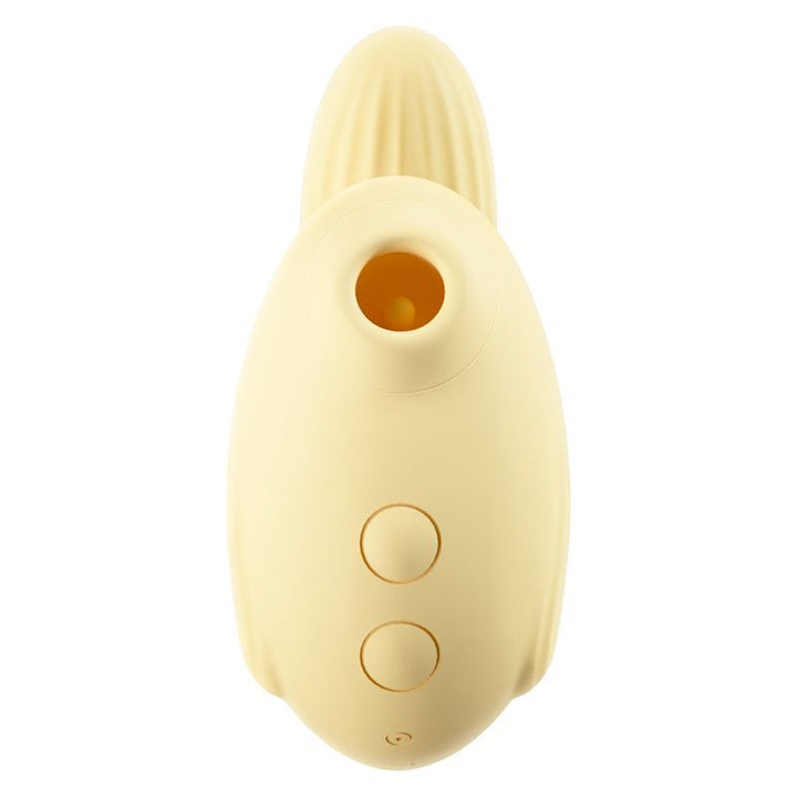 Female Heated Lemon Yellow Tongue Licking And Sucking Vibrator