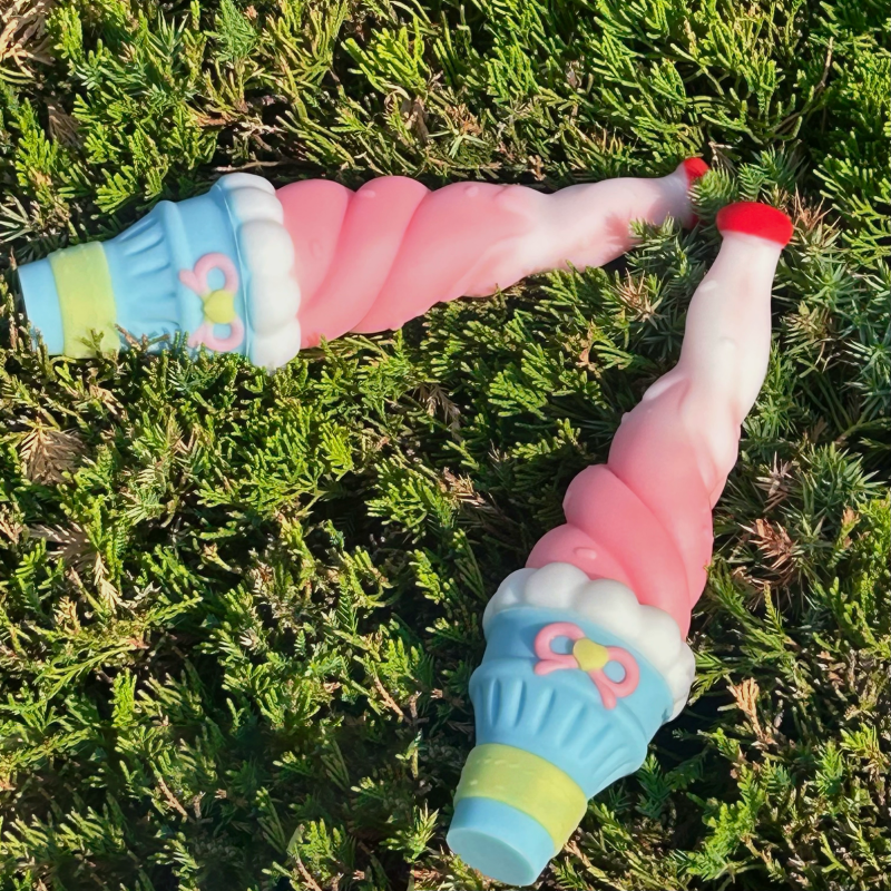 Sweet Spiral Ice Cream Dildo – Dual Density Silicone, Textured Insertable Toy