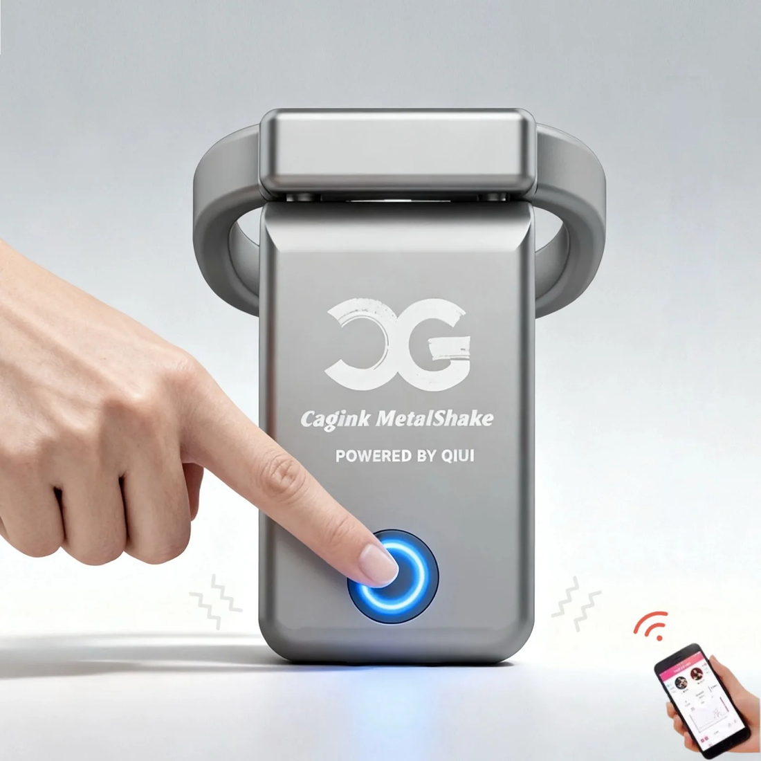 Cagink Metal Remote-Control Vibrating Chastity Cage