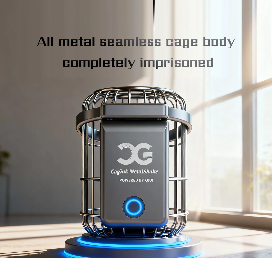Cagink Metal Remote-Control Vibrating Chastity Cage