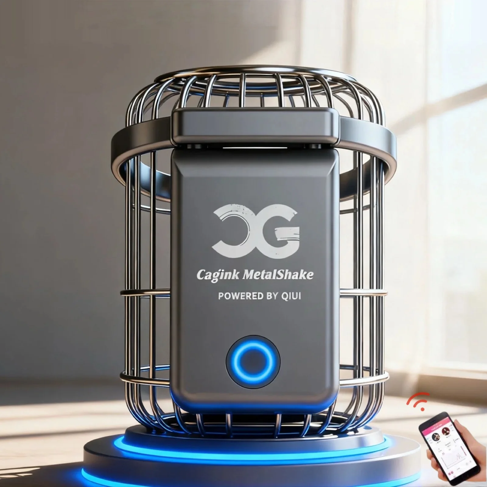 Cagink Metal Remote-Control Vibrating Chastity Cage