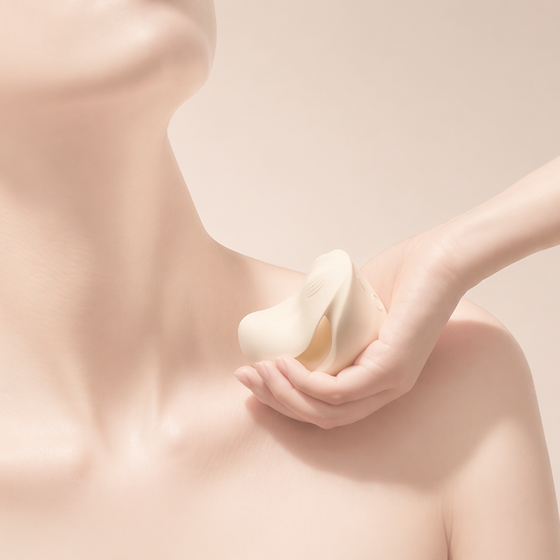 ZALO-MOCHI Puff – Dual-Head Vibrating Massager for Intimate Pleasure