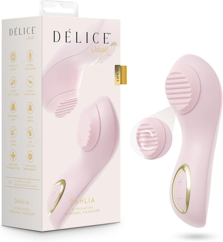 Blush Delice Rotating Pearl Vibrating Massager – Soft Silicone