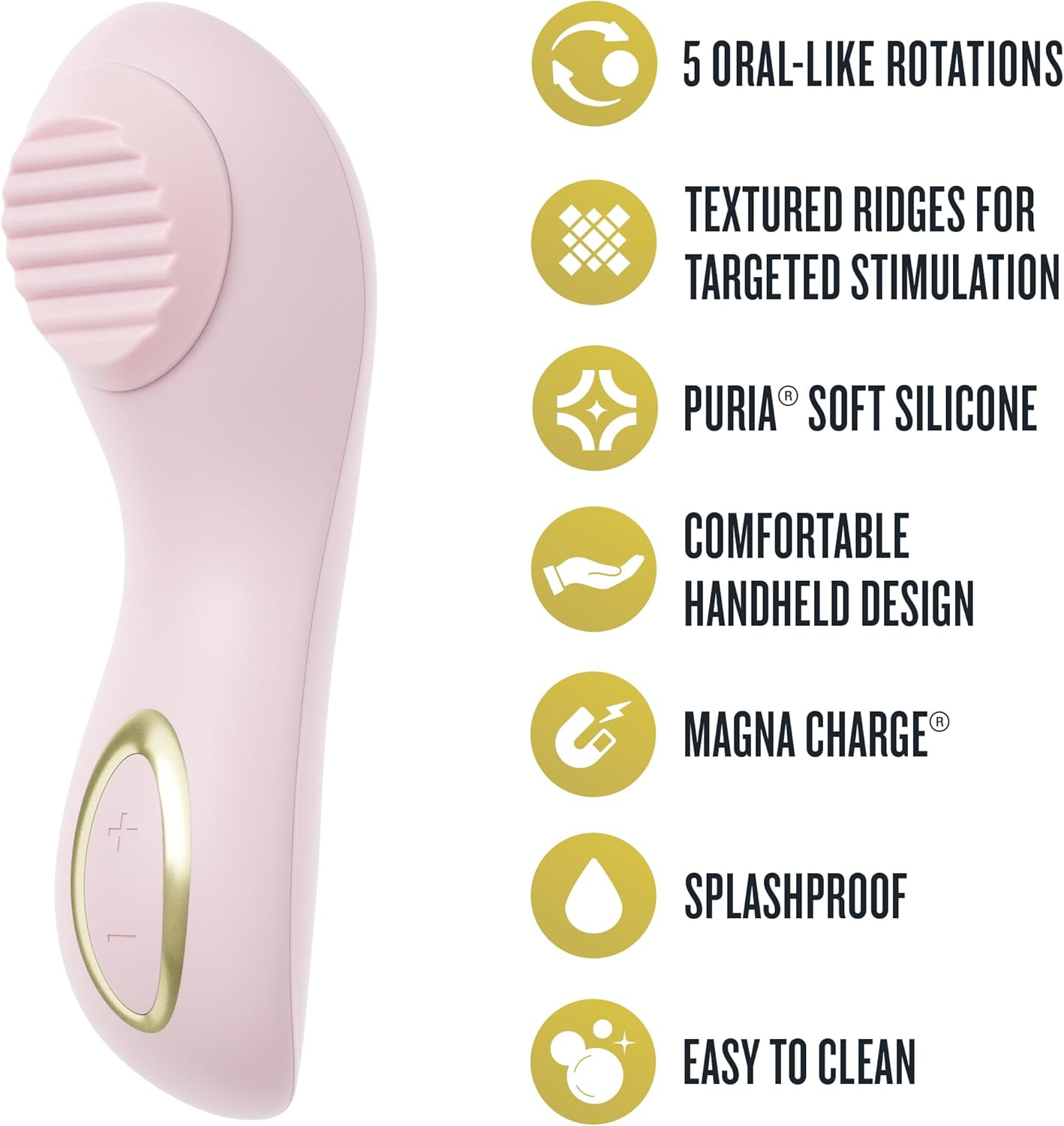 Blush Delice Rotating Pearl Vibrating Massager – Soft Silicone