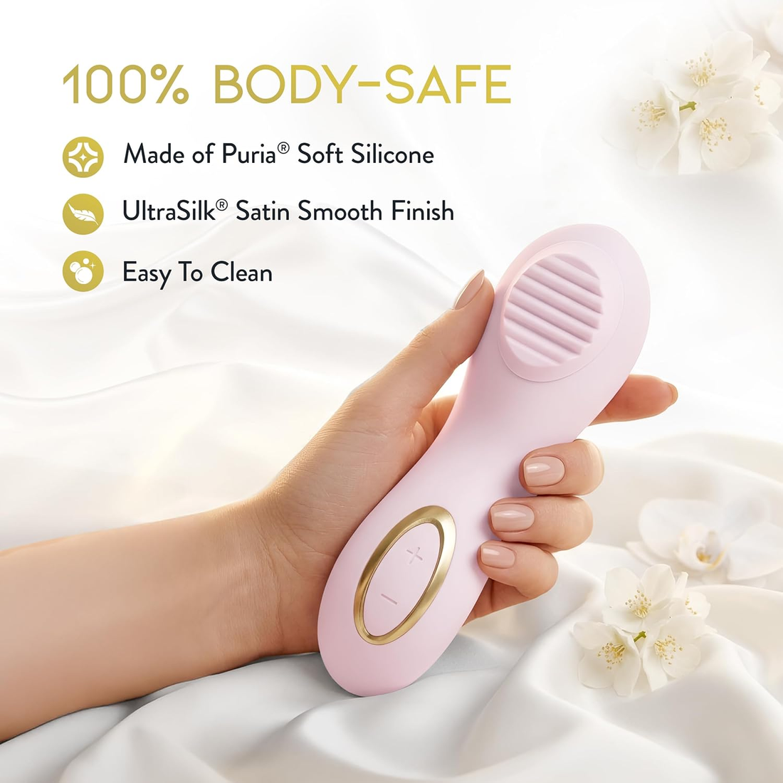 Blush Delice Rotating Pearl Vibrating Massager – Soft Silicone