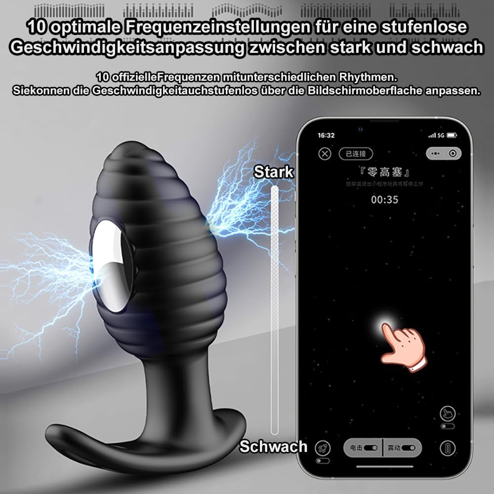 ElectroPulse Smart Prostate Plug – App-Controlled Electro & Vibration Stimulator