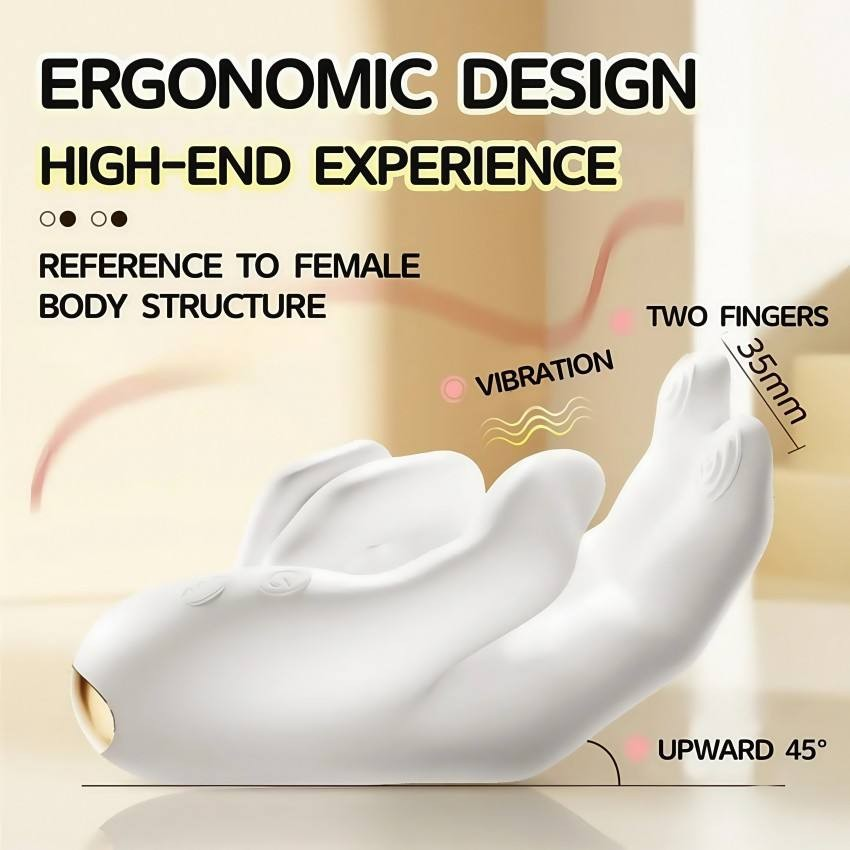 Realistic 2-Finger Flapping Clitoral & G-Spot Vibrator