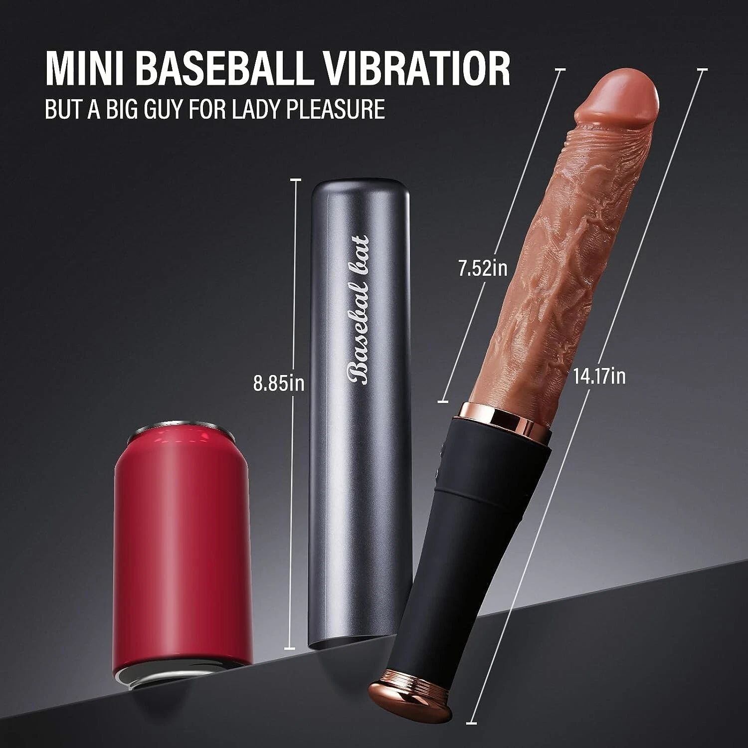 Baseball - Automatic Telescopic Dildo With Tongue Licking And Heating Function  G Spot Sex Toy For Women