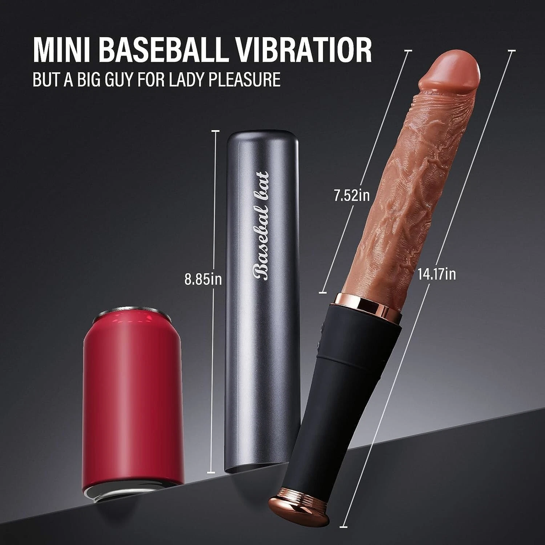 Baseball - Automatic Telescopic Dildo With Tongue Licking And Heating Function  G Spot Sex Toy For Women