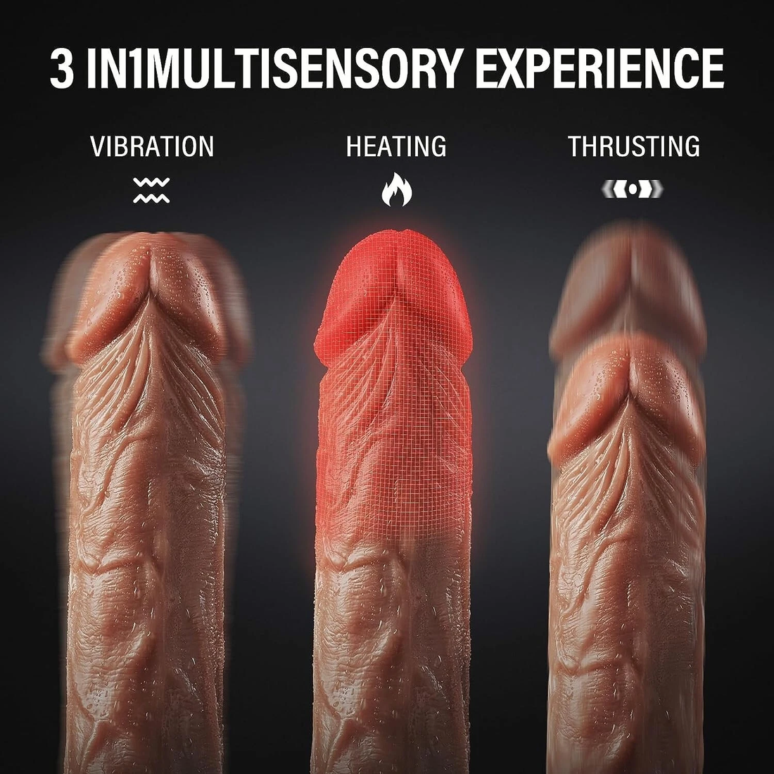Baseball - Automatic Telescopic Dildo With Tongue Licking And Heating Function  G Spot Sex Toy For Women