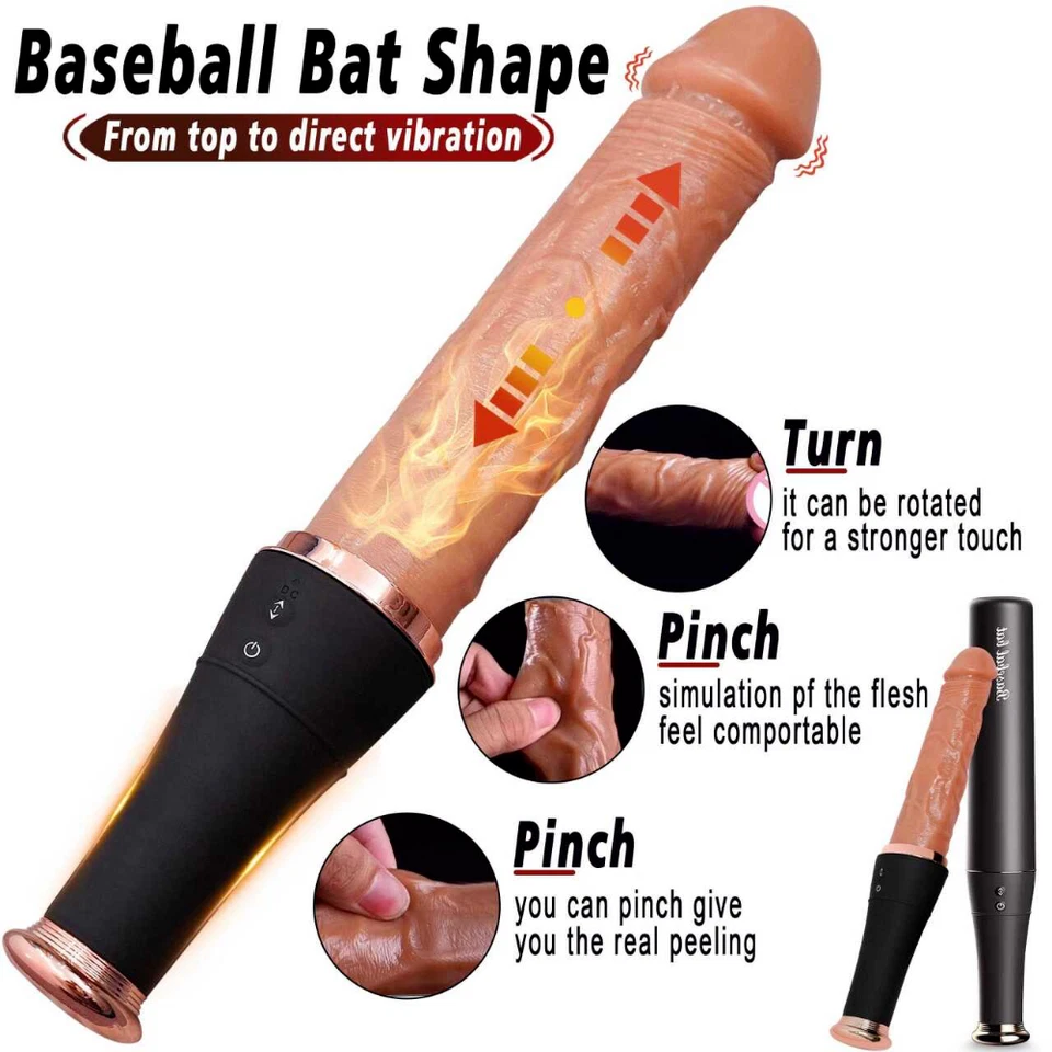 Baseball - Automatic Telescopic Dildo With Tongue Licking And Heating Function  G Spot Sex Toy For Women