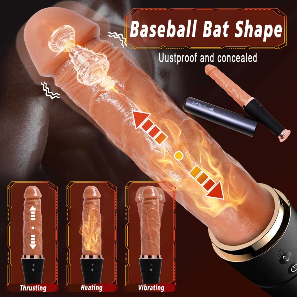 Baseball - Automatic Telescopic Dildo With Tongue Licking And Heating Function  G Spot Sex Toy For Women