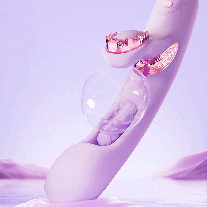 8D Rotating Heating Vibrator with App Control – Purple Edition