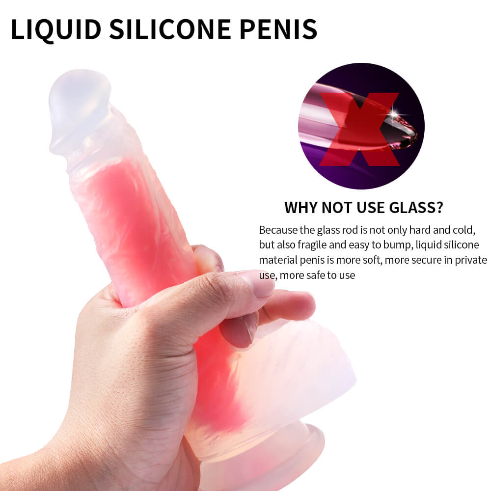 Jelly Silicone Colorful Lifelike Large Dildo