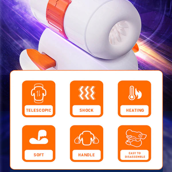 Men Fully Automatic Retractable Masturbator with Heating and 7-Frequency Retraction