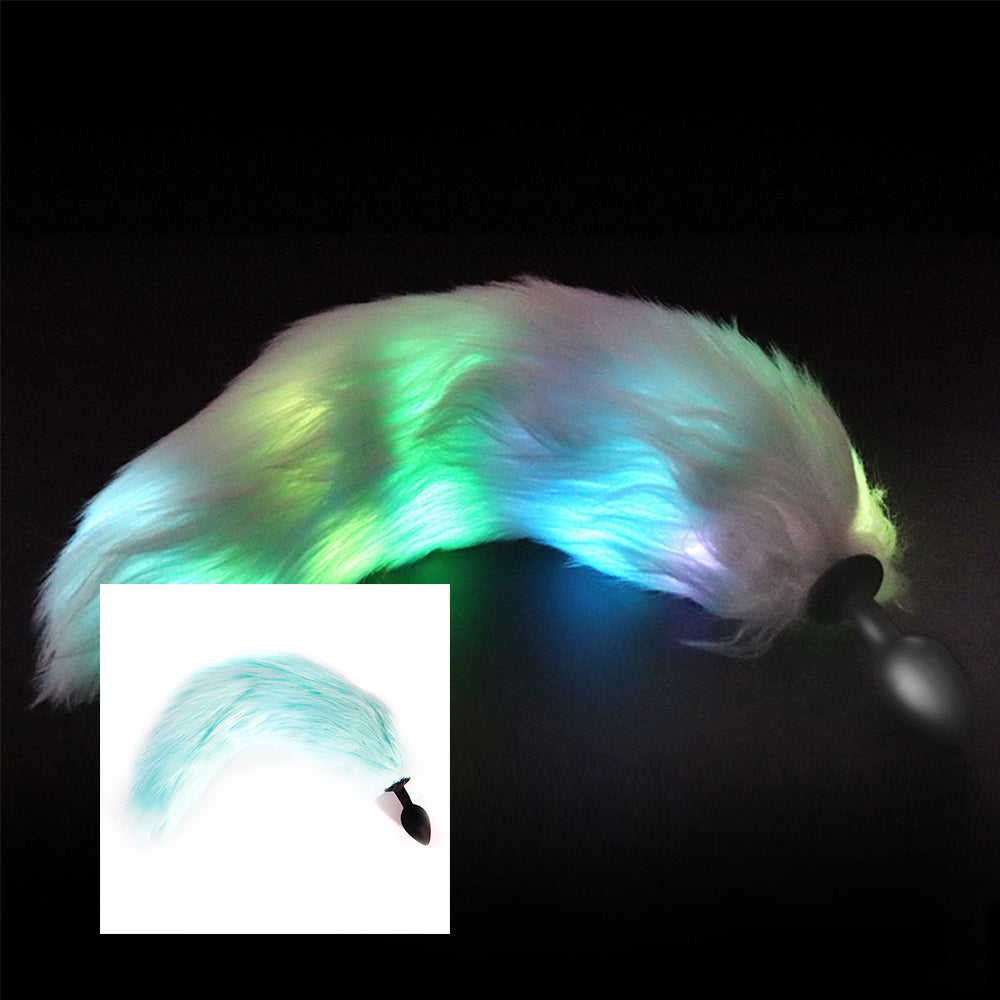 Glowing Foxtail Butt Plug