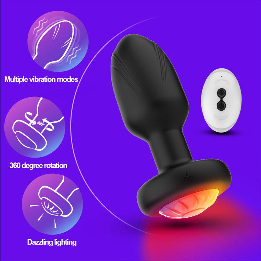 360 DEGREE Twist LIGHT UP Led Anal Plug