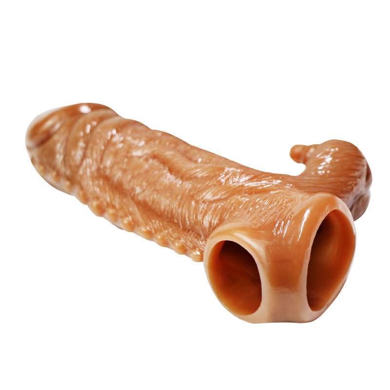 Reusable Penis Extender Male Vibrating Penis Sleeve