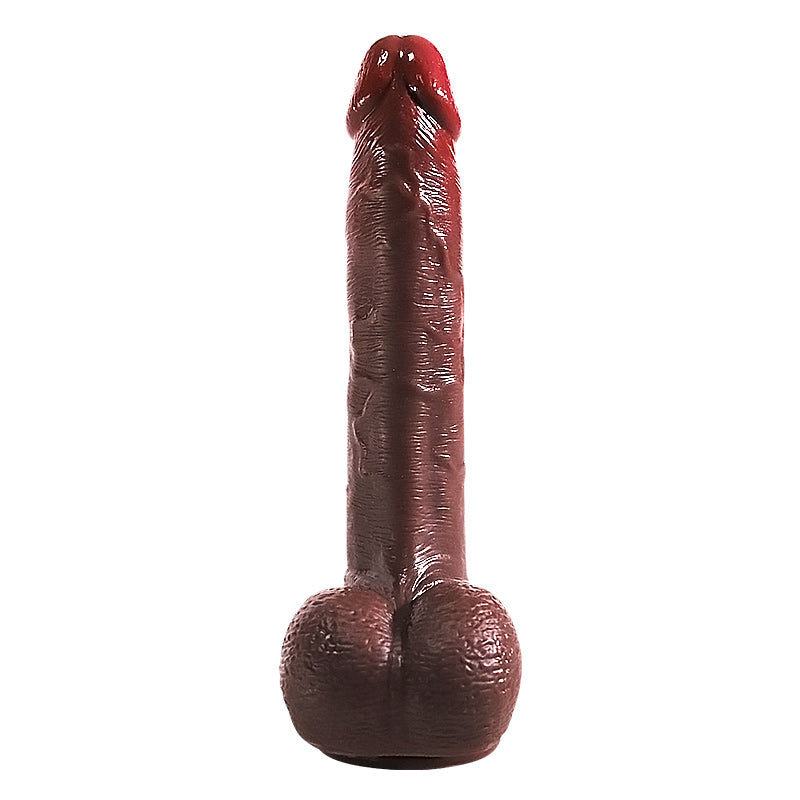 8.66" Liquid Silicone Leather Penis with Suction Cup