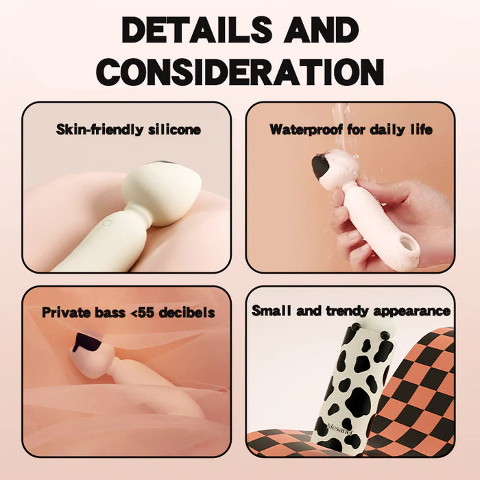 Cat 2 in1 Wand Vibrator & Sucker