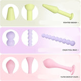 3 Pack Silicone Butt Plug Beads Waterproof Butt Plug Massager