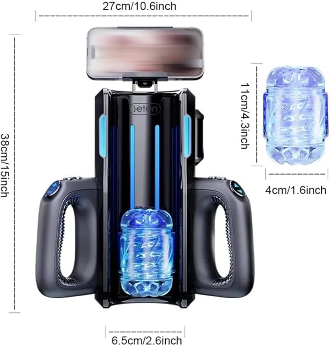 Leton Fully Automatic Male Masturbator with Telescopic Thrust Device
