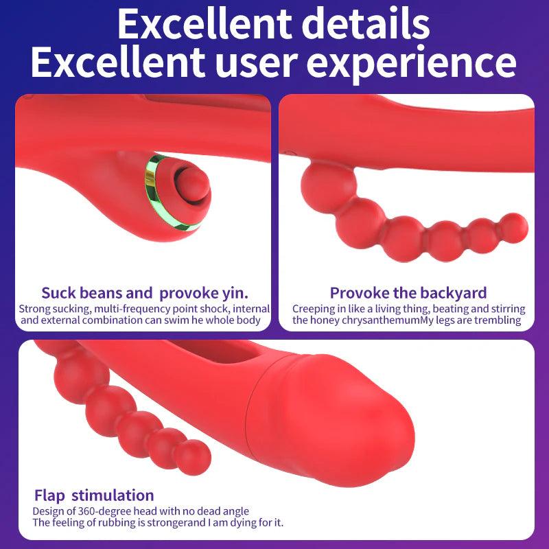 SKYLAR 3-in-1 A-Spot, G-Spot & Clitoral Vibrator 21 Modes, Body-Safe Silicone LuxZena SKYLAR 3-in-1 A-Spot, G-Spot & Clitoral Vibrator 21 Modes, Body-Safe Silicone LuxZena