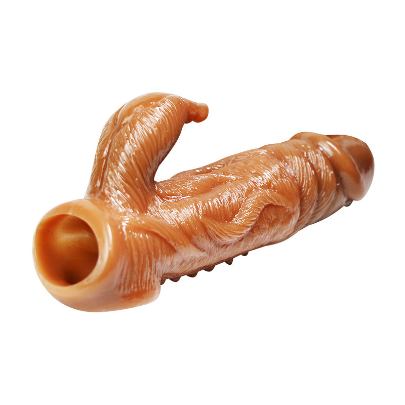 Reusable Penis Extender Male Vibrating Penis Sleeve