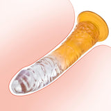 Transparent Jelly Dildo with Powerful Suction Cup