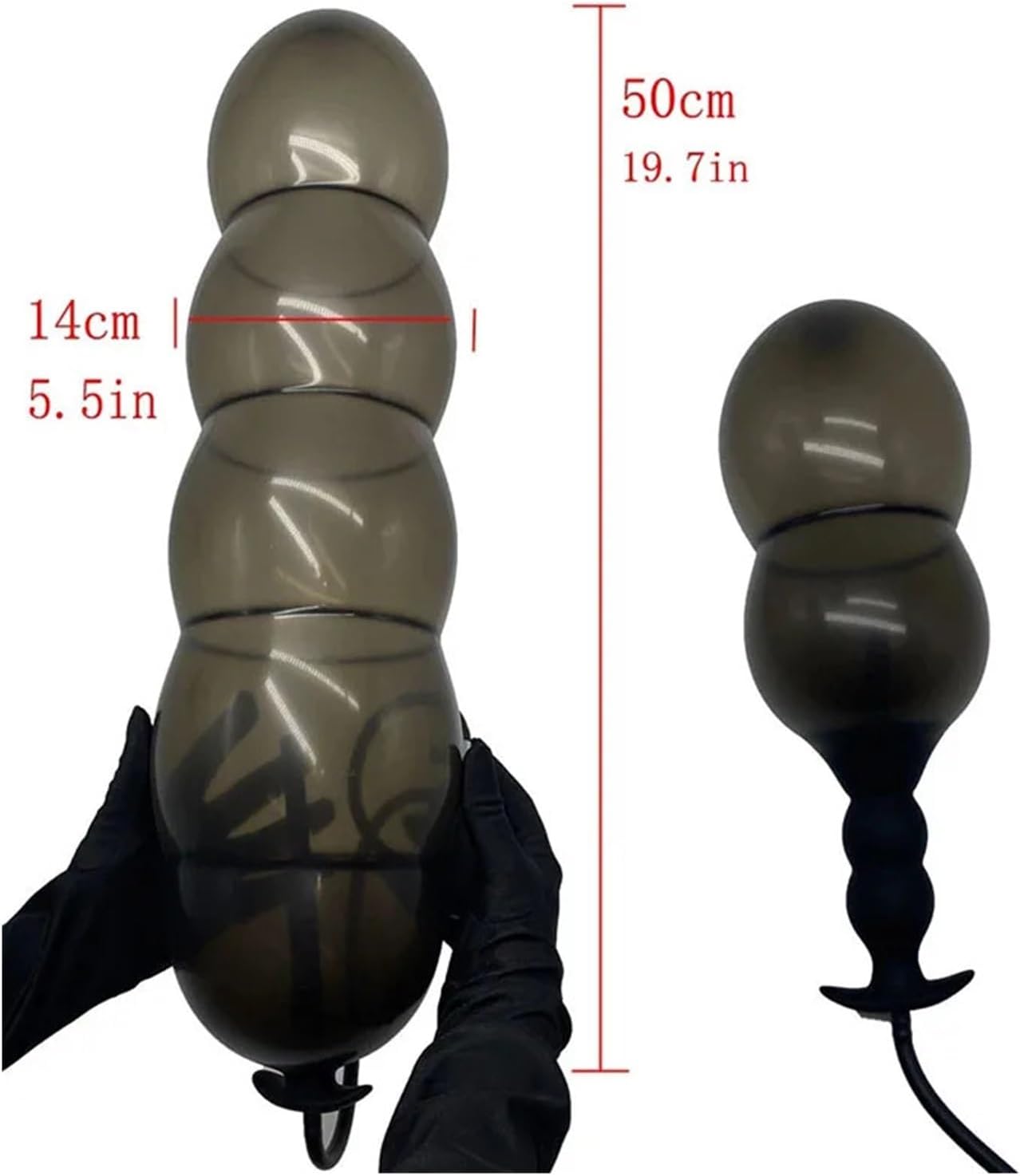 Silicone Inflatable Anal Plug Beads