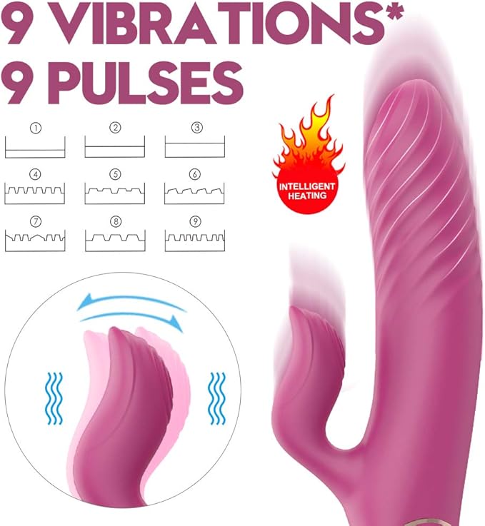 G-spot Rabbit Vibrator Pulsation Thrust Dildo