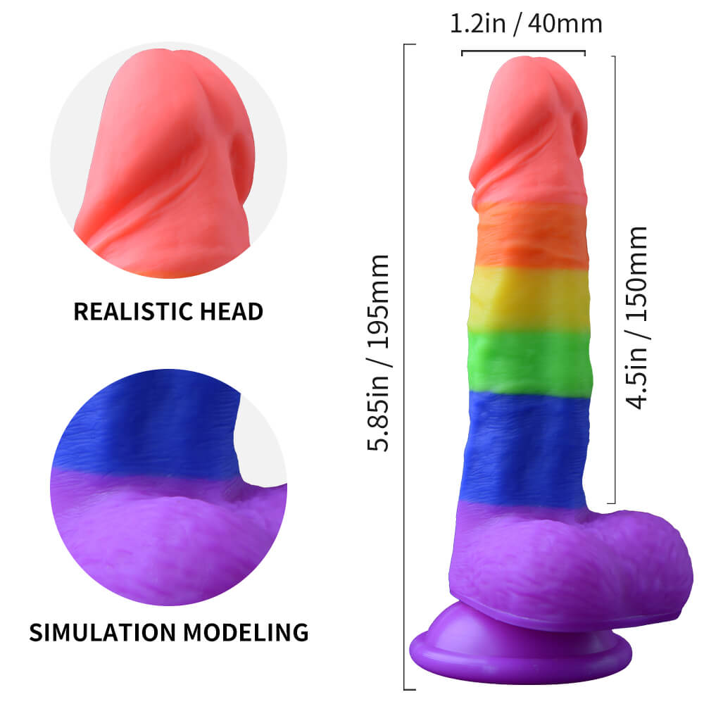 Jelly Silicone Colorful Lifelike Large Dildo